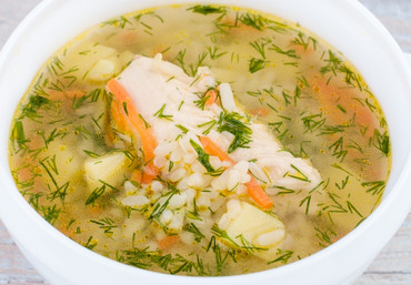 Суп куриный с рисом
