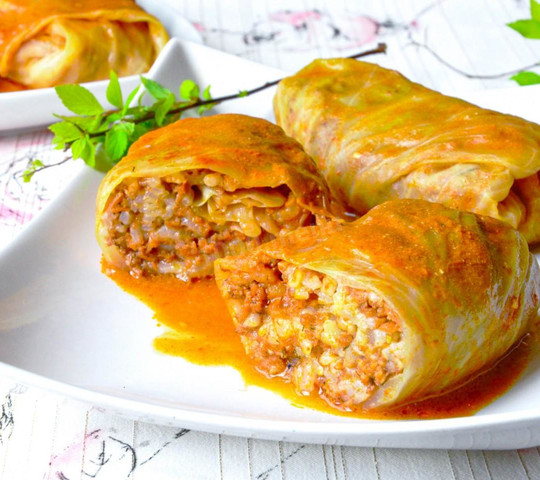 Голубцы, фаршированные мясом и рисом 1 шт.
