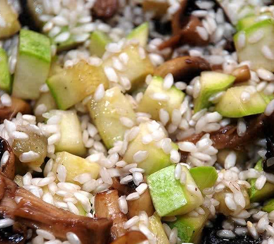 Ризотто с кабачком/цукини и шампиньонами  (500 г)